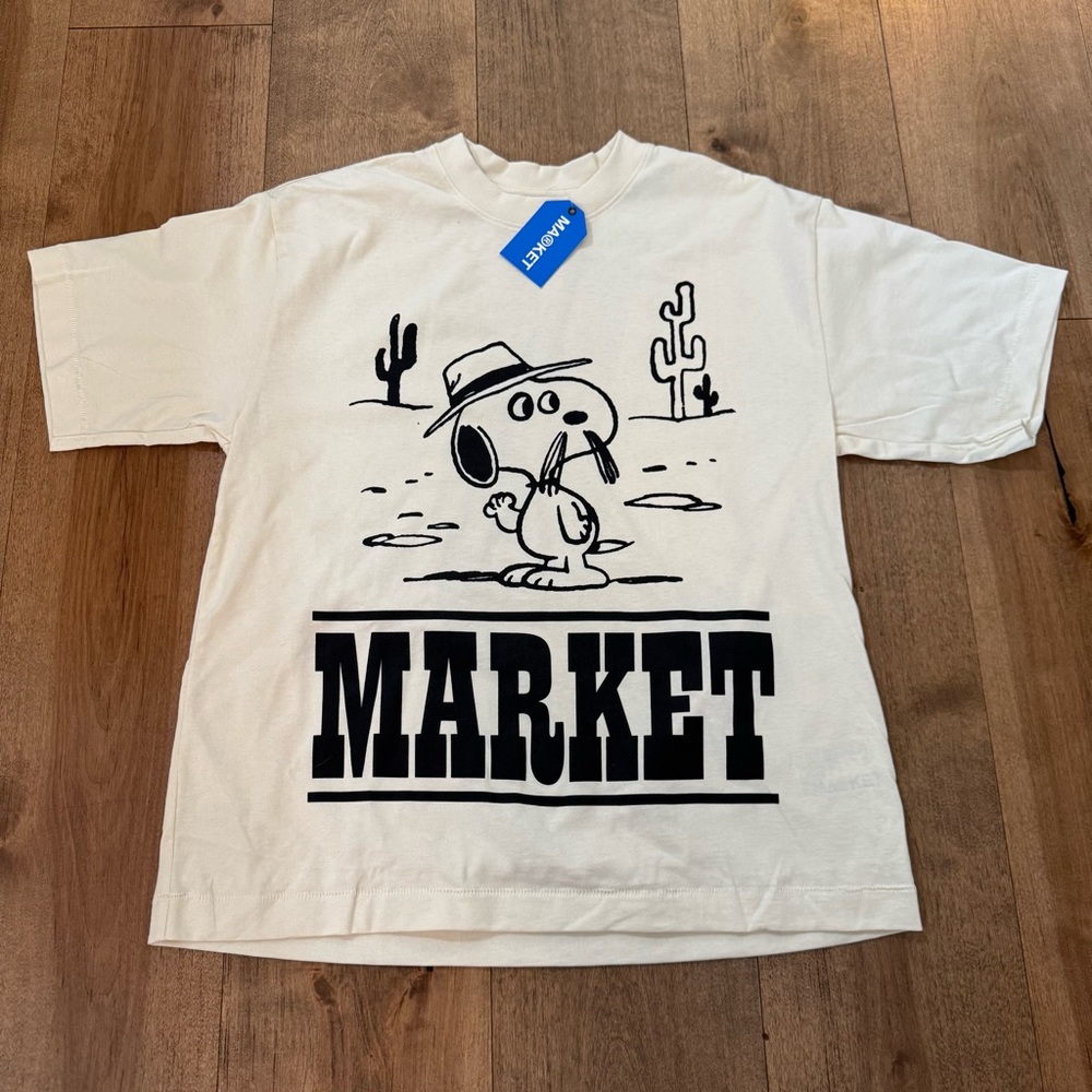 Chinatown Market Peanuts Collaboration Needles T-Shirt White Brand New Medium